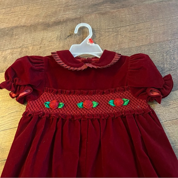 Vintage Baby Togs Smocked Jumpsuit
Romper Bubble Leg Collar Velour Girls 24M - Picture 13 of 15